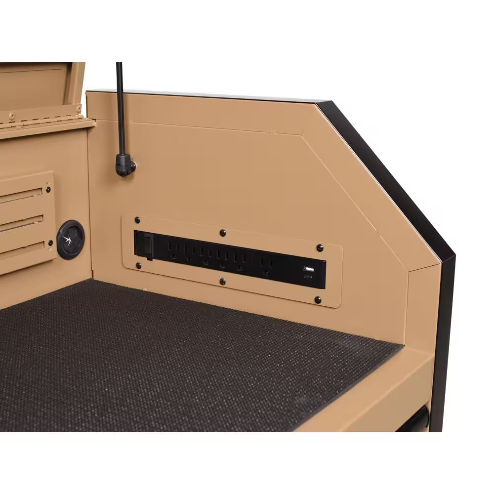 Heavy Duty 52 In. W 6-Drawer Matte Tan Top Tool Chest