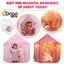 Princess Castle Playhouse Tent for Girls with LED Star Lights – Indoor & Outdoor Large Kids Play Tent for Imaginative Games – Princess Tent, 230 Polyester Taffeta. Pink 55"X53".