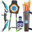 LED Bow and Arrow for Kids Light up Archery Toy Set with 10 Suction Cup Arrows 3 Target & Quiver Indoor Outdoor Garden Toys for Boys and Girls Blue