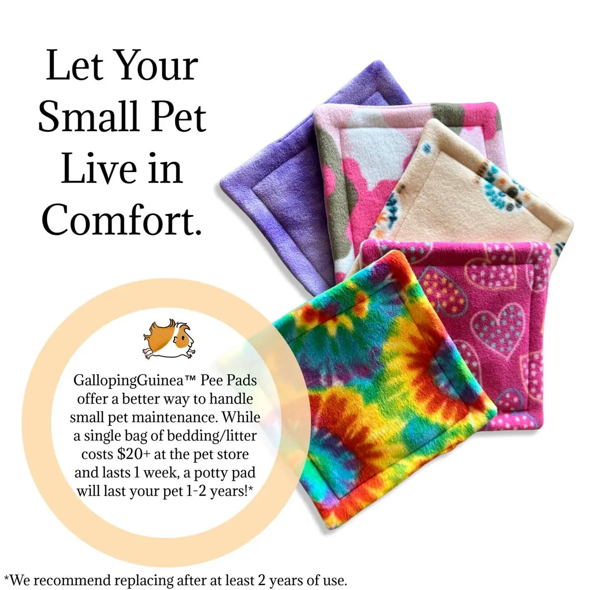Premium-Quality Triple Layered Pee Pads for Small Pets - Gallopingguinea