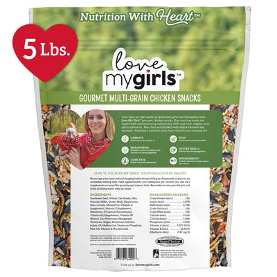 Love My Girls Veggies & Worms Gourmet Multi-Grain Chicken Snacks, 5 Lb. Bag