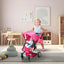 Fash N Kolor Foldable Pram for Baby Doll with Polka Dots Design with Swiveling Wheel Adjustable Handle