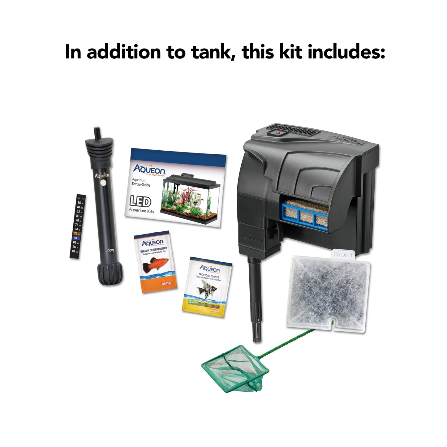 Aqueon Aquarium Fish Tank Starter Kit with LED Lighting 20 High
