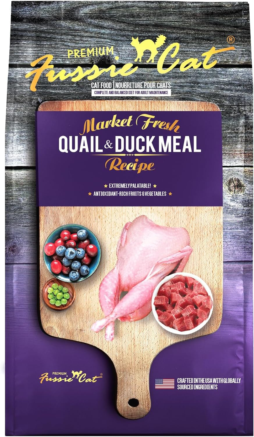 Fussie Cat Market Fresh Quail & Duck Meal Formula Grain-Free Dry Cat Food 4Lb