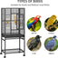 Yitahome 53/52 Inches Birdcage Cover and Bird Cage Seed Catcher, Bird Cages for Parakeets, Parrot, Cockatiel, Pigeon, Flight Cage for Birds