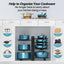 PHANCIR Pots and Pans Organizer Rack, 3 DIY Methods Adjustable 8-Tier Pot and Pan Rack, Metal Heavy Duty Organizer with Anti-Slip Silicone Pad for Cabinet Kitchen Organization Storage