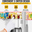 Commercial Countertop Popcorn Maker Machine 8 Ounce Kettle Movie Theater Automatic Popcorn Popper with Heating Rod Heat Lamp Safety Tempered Glass Doors