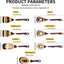 7-Piece Brown Pakkawood Utensils Set – Sturdy, Eco-Friendly, Wooden Spoons for Cooking, Wooden Utensil for Cooking, Wooden Kitchen Tool, Home & Kitchen Gifts for Men and Women
