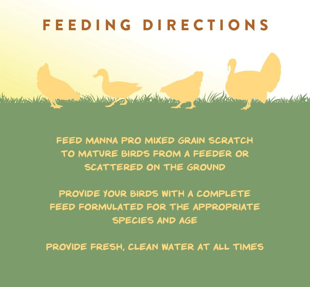 Manna Pro Ultimate Chicken Scratch Multigrain Treat, 10 Lb Bag | Nutrient-Rich Scratch Grain Blend, Natural Multigrain Treat, Encourages Natural Foraging, for Chickens & Poultry