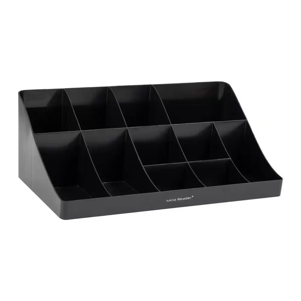 Cup and Condiment Station, Countertop Org, Coffee Bar, Rayon from Bamboo, 18.13 In. L X 9.5 In. W X 6.5 In. H, Brown