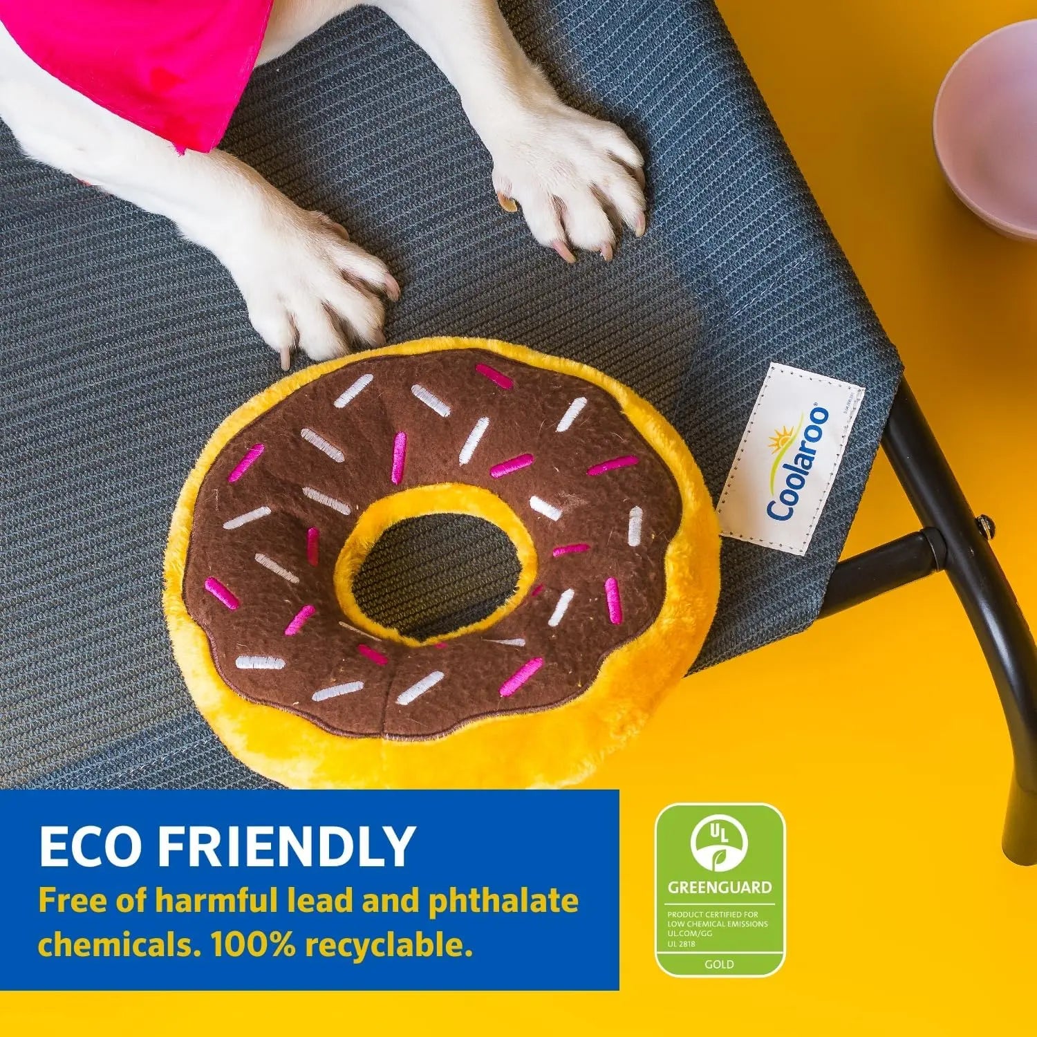 Coolaroo the Original Cooling Elevated Dog Bed, Indoor and Outdoor, Medium, Gunmetal Coolaroo