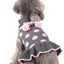 KYEESE Dog Sweaters with Leash Hole for Small Dogs Turtleneck Dog Sweater Dress for Girl Polka Dot Knit Pullover Doggie Sweater Warm Pet Sweater