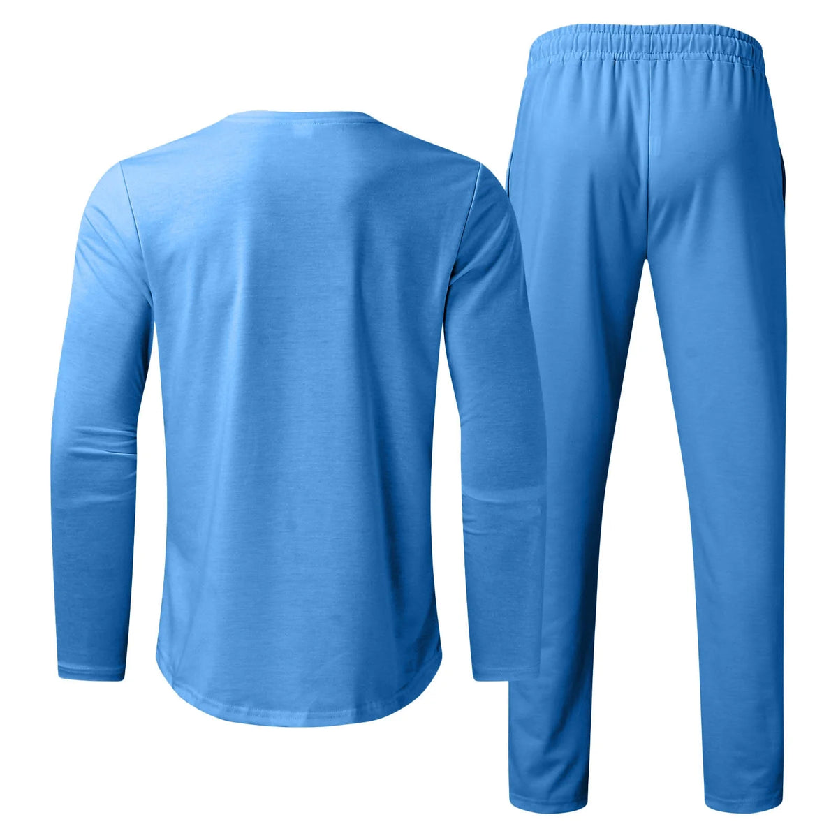 Jsaierl Men'S Tracksuits Tight T-Shirt and Pants Set Outfit Two-Piece Fitness Solid Training Casual Sports Sweatsuits