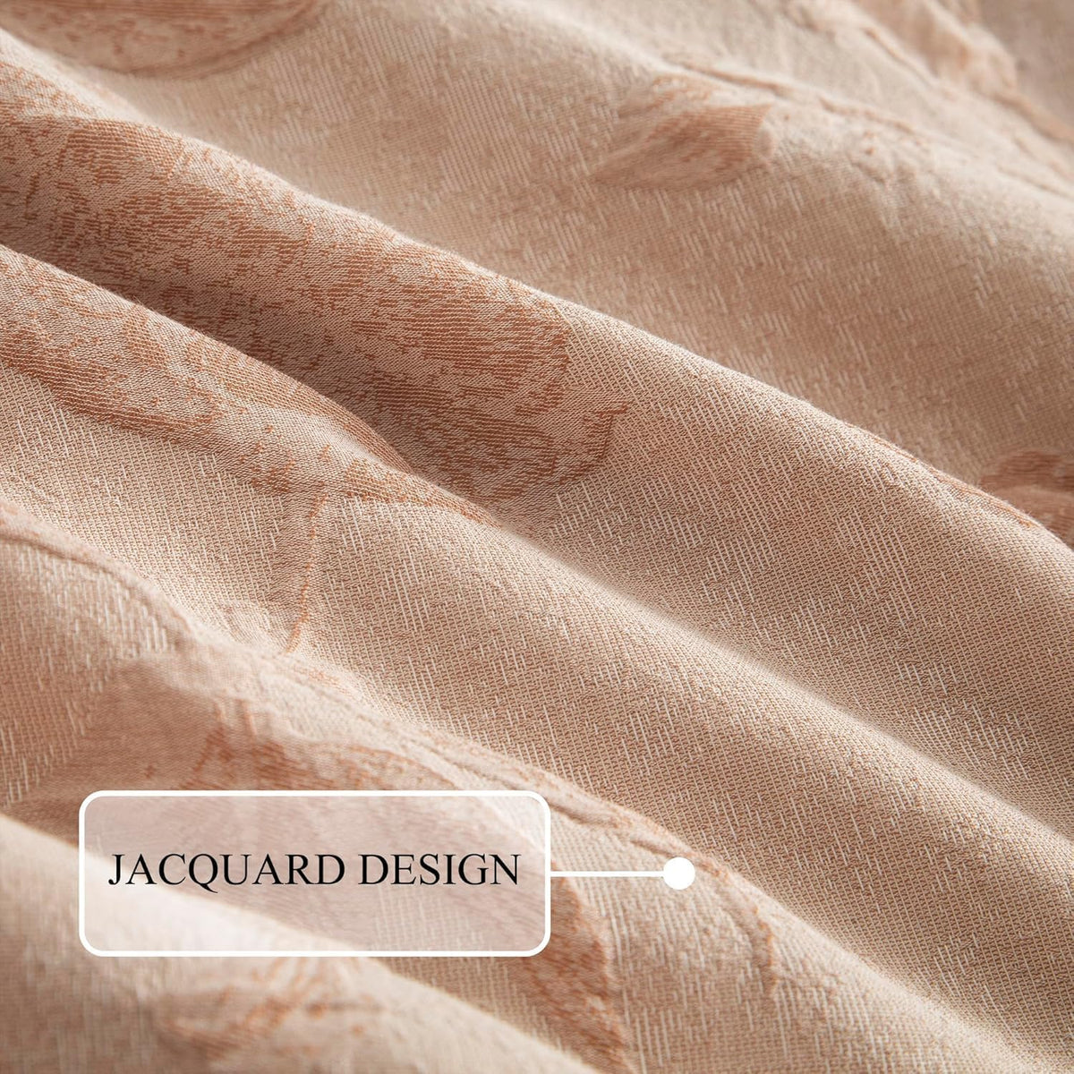 Stratford Park Floral Blush Comforter Set, Cotton Blend Jacquard Bedding Set, 7 Piece California King Size Bedding, Matching Bedskirt, Pillows, Shams