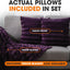 Cheer Collection Faux Fur Throw Pillows - Decorative Pillows for Couch, Bed Throw Pillows, Purple Accent Pillows for Bedroom or Living Room Aesthetic, Set of 2 Furry Throw Pillows, 18”X18”