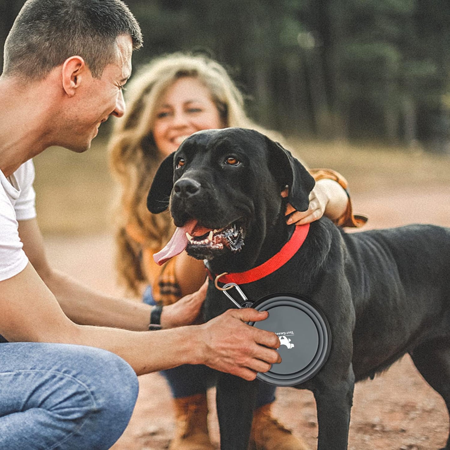 Collapsible Dog Bowls for Travel, 2-Pack Dog Portable Water Bowl for Dogs Cats Pet Foldable Feeding Watering Dish for Traveling Camping Walking with 2 Carabiners, BPA Free