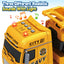 Bstoyder Toddler Boy Toys for 3 4 5 6 7 Years Kids, 25" Semi Construction Carrier Truck Toy with Excavator and Dump Truck, Friction Powered Toys with Lights and Sounds, Birthday for Boy Girls