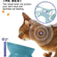 Y YHY Elevated Cat Food Bowl, Ceramic Raised Bowl, Tilt Angle Protects Cat'S Spine, anti Vomiting Dish, Backflow Prevention, Lake Blue
