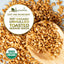 Organic Toasted Sesame Seeds (Unhulled) - 4 Lb, Gluten Free Seasoning | Bulk Food Size, Premium Selection Roasted Seeds, Sauce and Dip Ingredient, Seasoning and Salad Topping, Tahini Sauce Base