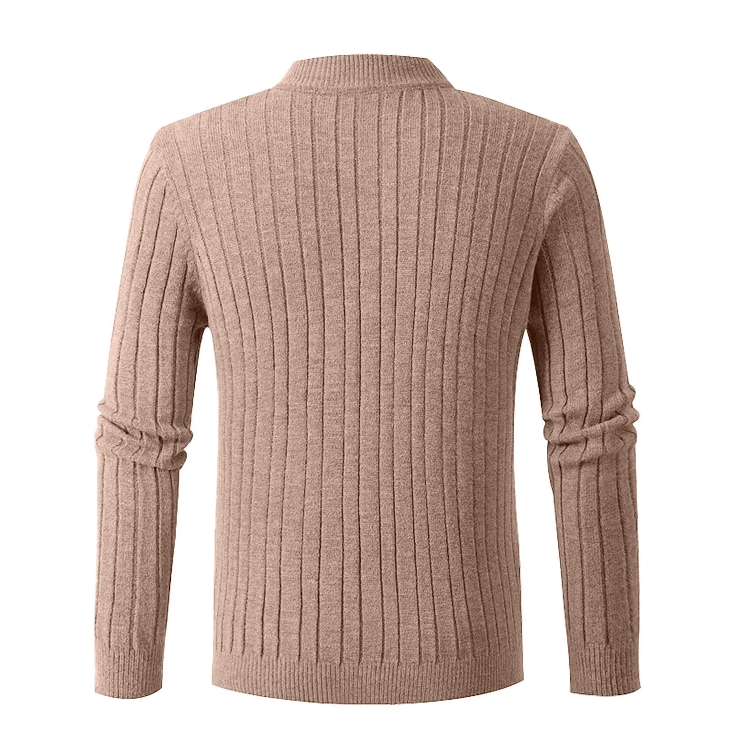 Jsaierl Sweaters for Men Cable Knit Crew Neck Top Long Sleeve Dressy Casual Fall and Winter Quarter Zip Pullover Sweater