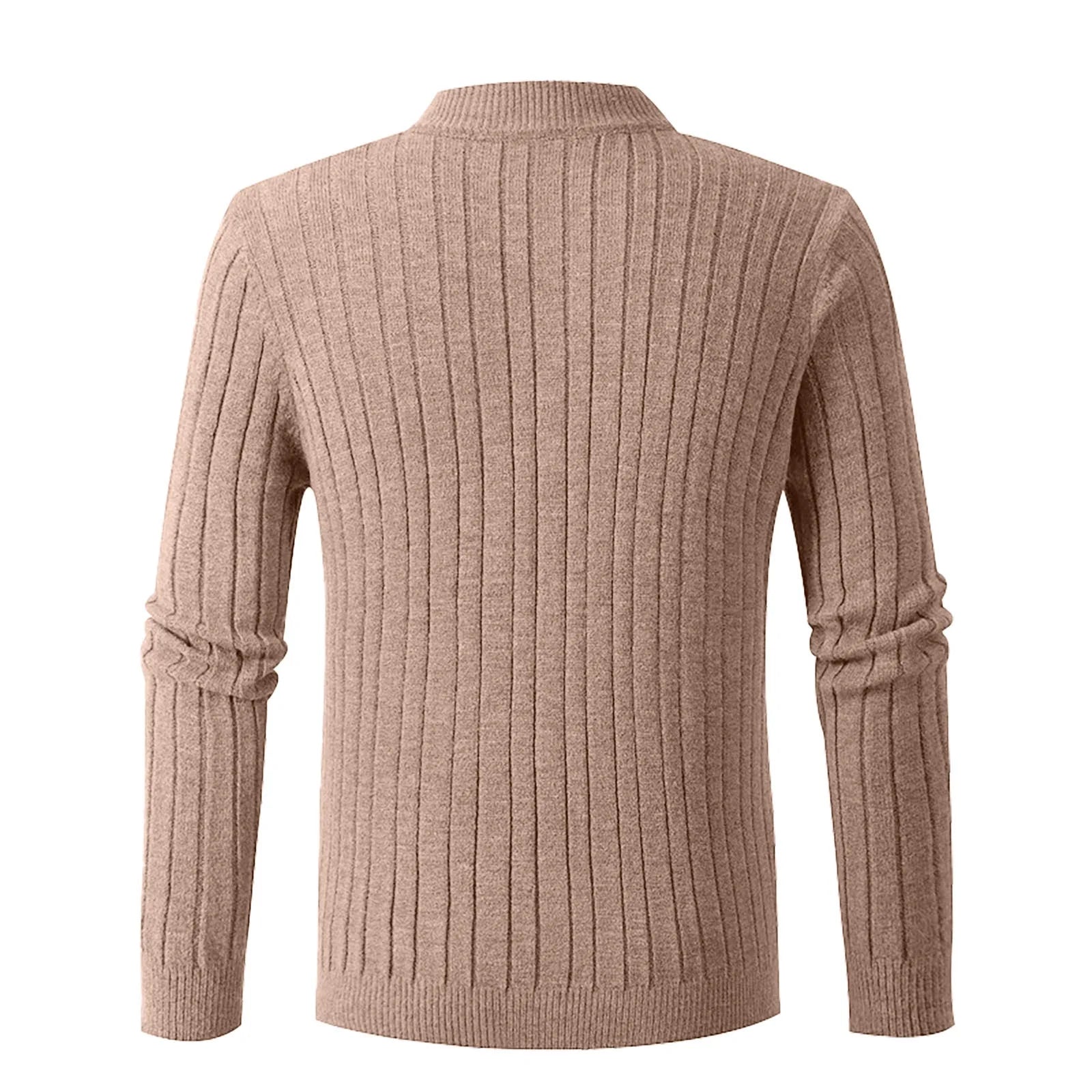 Jsaierl Sweaters for Men Cable Knit Crew Neck Top Long Sleeve Dressy Casual Fall and Winter Quarter Zip Pullover Sweater