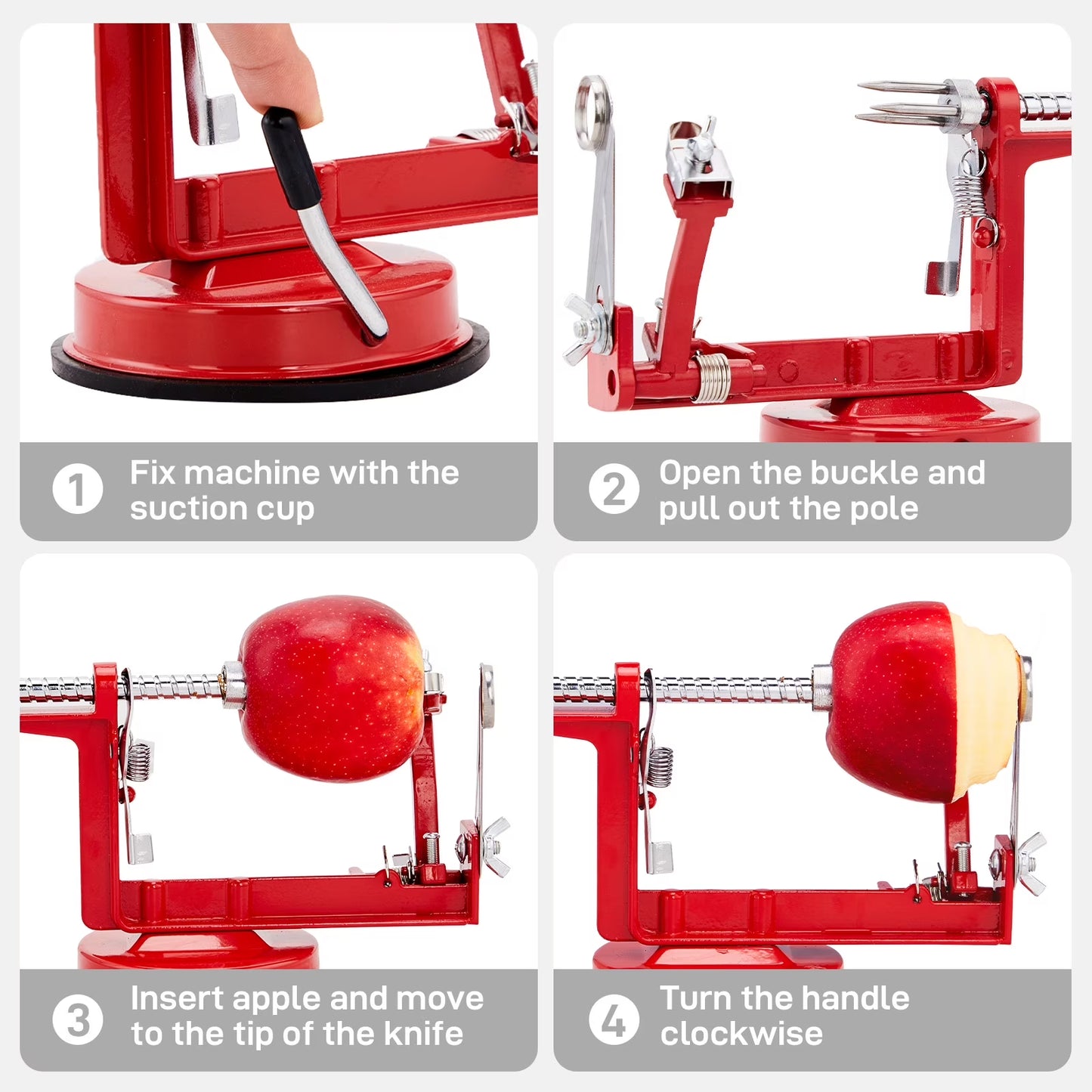 Zimtown 3 in 1 Apple Peeler and Corer Slicer Machine, Fruit Cutter Kitchen Tool Pear Fruit Easy Cut