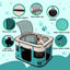 BEBANG Pet Playpen, Foldable Portable Dog Cat Playpens Exercise Kennel Tent, Removable Shade Cover, Indoor Outdoor Travel Camping Use(M)