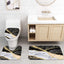 FRAMICS Black Gold Marble Shower Curtain Sets with Rugs, 16 Pc Modern Abstract Bathroom Sets, Waterproof Fabric Bathroom Curtain Decor with Hooks