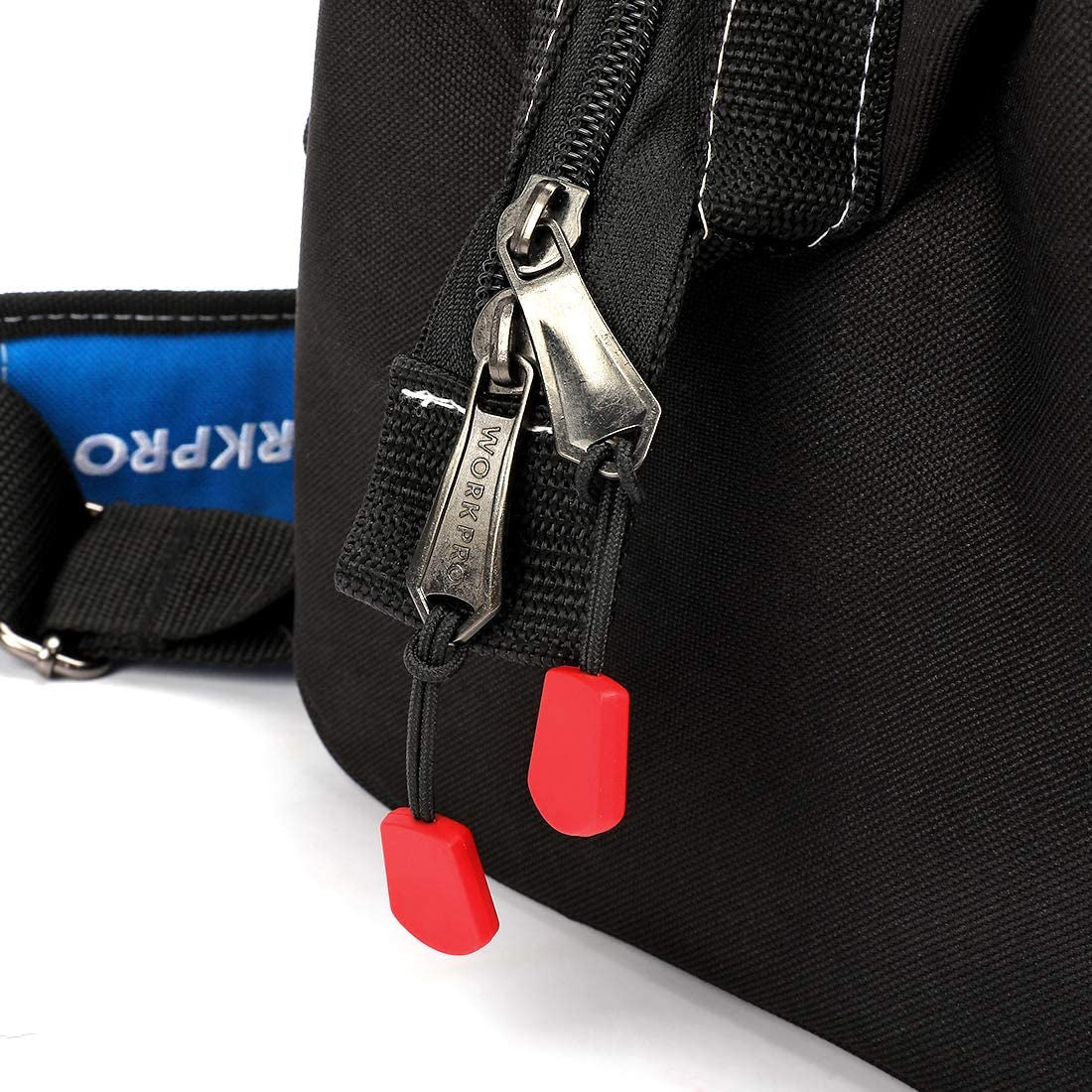 WORKPRO 14-Inch Tool Bag, Multi-Pocket Tool Organizer with Adjustable Shoulder Strap