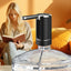 Foldable Water Dispenser with 1200Mah Lithium Battery for 5 Gallon Bottle, Automatic Stable Water Pump, Portable Drinking Water Jug Pump for Kitchen, Home, Office, Camping, Living Room, Beach (Black)