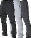 Ultra Performance 3 Pack Mens Fleece Wide Leg Sweatpants with Pockets, Open Bottom Workout Sweatpants for Men