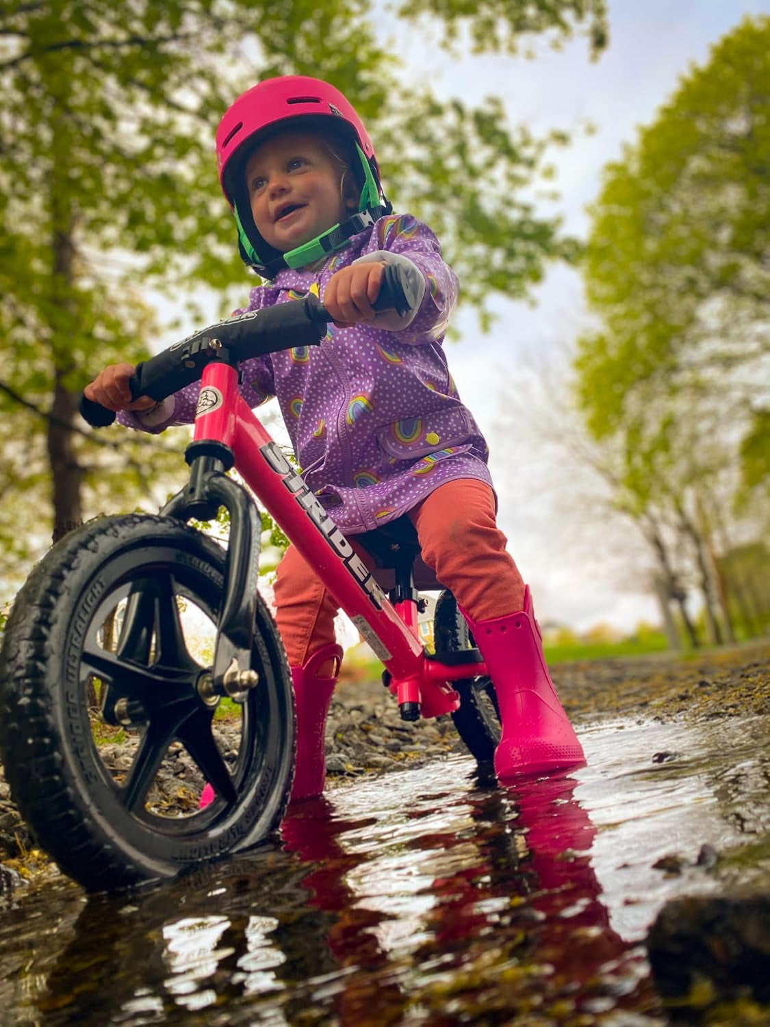Strider 12 Sport, No Pedal Balance Bike for Kids Ages 1–4 Years, Pink
