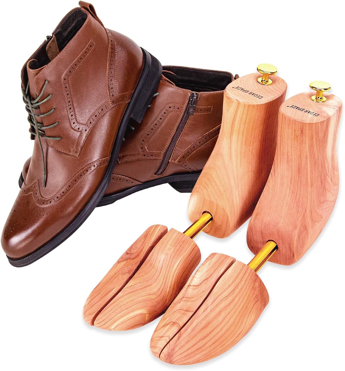 Cedar Space Cedar Boot Tree, 8-14 Sizes 100% Natural Wooden Boot Stretcher