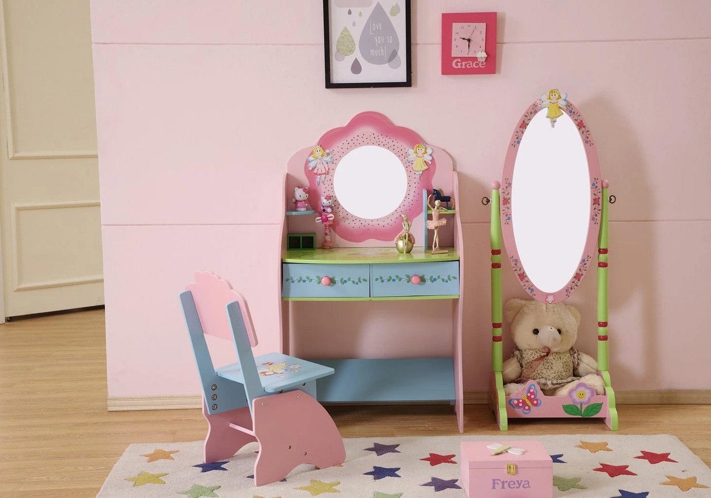 Kids Dressing Table - Modern Dressing Table with Chair