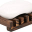 Anwenk Wooden Soap Dish Soap Saver Holder Tray for Bathroom Shower Rectangular Kitchen Drainer Hand Craft for Soap,Sponges and More (1Pack)