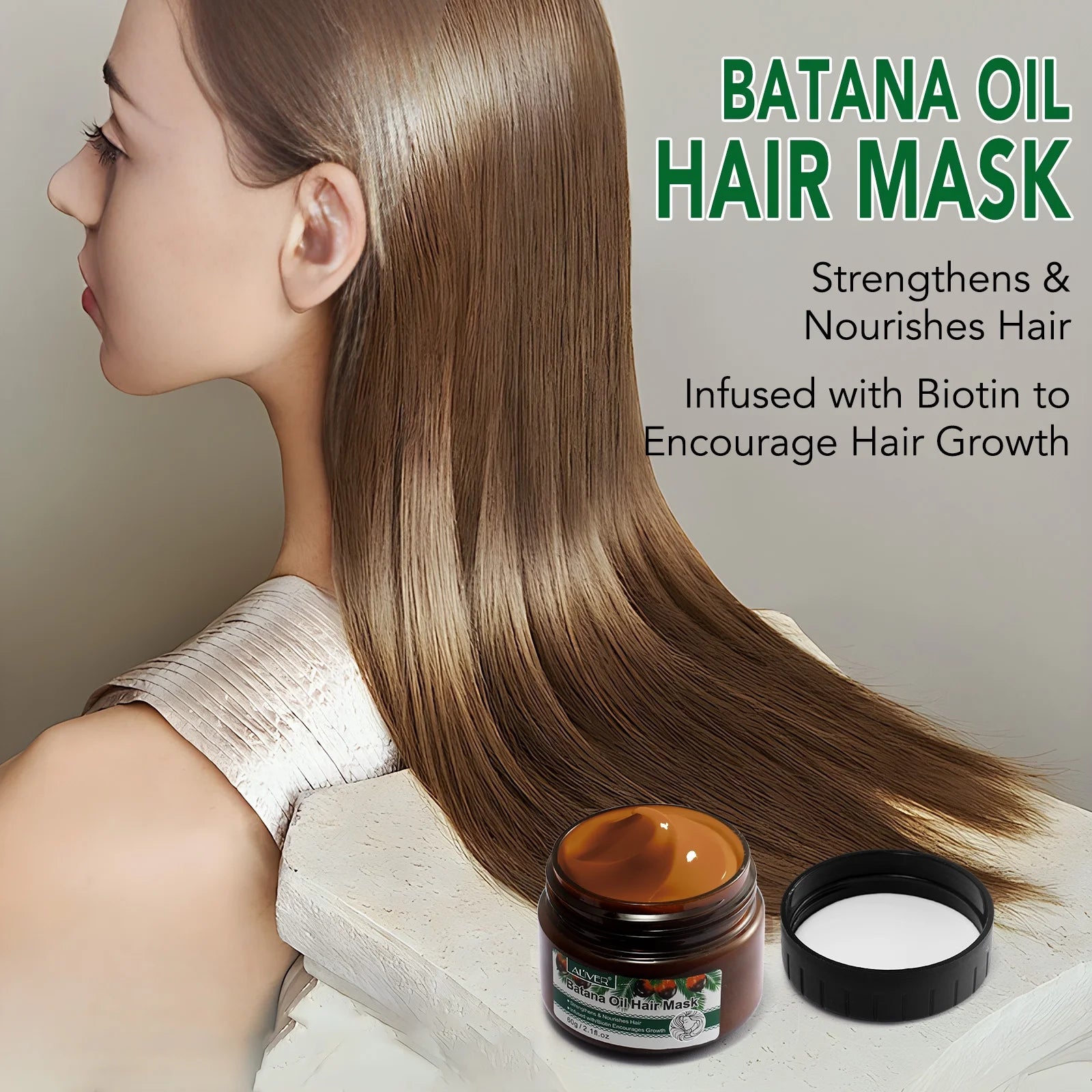 Aliver Batana Oil for Hair & Skin Care,100% Pure & Natural Batana Oil & Raw Batana Oil Hair Mask Set for Nourish & Moisturize Hair and Scalp