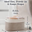CHAT BLANC Cotton Rope Baskets for Organizing | 15”X10”X9” Storage Baskets for Shelves | Small Laundry Woven Baskets for Storage, Dog Toy Bin, Baby Basket,Off White&Brown 3 Pack
