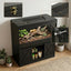 Nordee 120 Gallon 4X2X2 Reptile Tank with Stand & Sliding Glass Doors, Reptile Enclosure for Bearded Dragons, Geckos, Lizards and Snakes