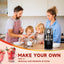 Shaved Ice Machine - Snow Cone Machine Equipped with Stainless Steel Blade Adjustment Knob to Freely Adjust the Thickness of the Snowflakes and 2 Reusable Plastic Ice Mold Cup