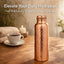 Copper Water Bottle 32Oz - Extra Large 100% Pure Ayurvedic Copper Water Bottle for Drinking, Wide Mouth, Leak-Proof Lid BPA Free Non-Insulated & Eco Friendly with Premium Quality