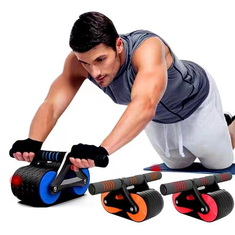 Double Wheel Abdominal Exerciser Women Men Automatic Waist Trainer Home Exercise Devices