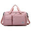 DAKIMOE Travel Duffle Bag for Women Men, Weekender Bags Carry on Gym Bag with Wet Pocket/Adjustable Strap/Shoe Compartment, Foldable Waterproof Overnight Tote Bag for Plane Sports Dance, Pink