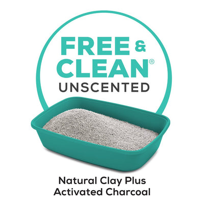 Purina Tidy Cats Clumping Cat Litter, Free & Clean Unscented Multi Cat Litter, 20 Lb. Jug