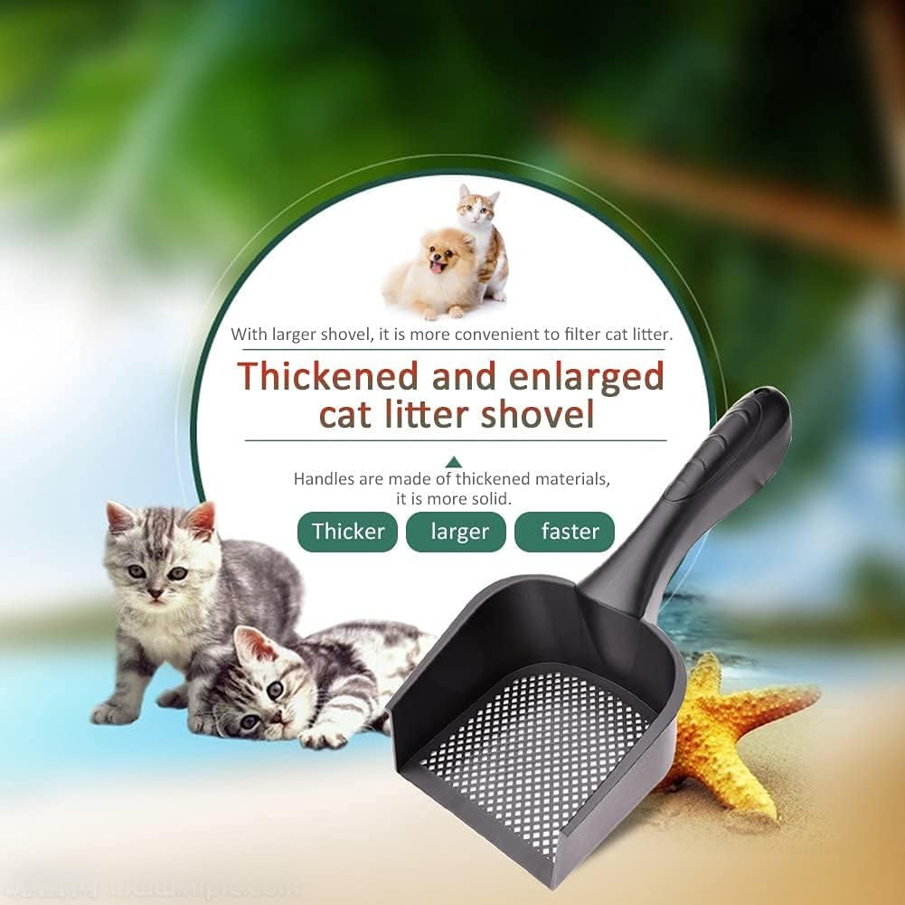 Cat Litter Scoop,Kitty Pet Shovel Scoop Reptile Terrarium Bedding Litter Cleaner Scoop for Cat Tortoise Snake,Hole:2.5Mm Suitable for Very Fine Cat Litter