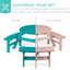 Best Choice Products 6-Person Circular Outdoor Wooden Picnic Table for Patio, Backyard, Garden, DIY W/ 3 Built-In Benches, 500Lb Capacity - Rose Quartz