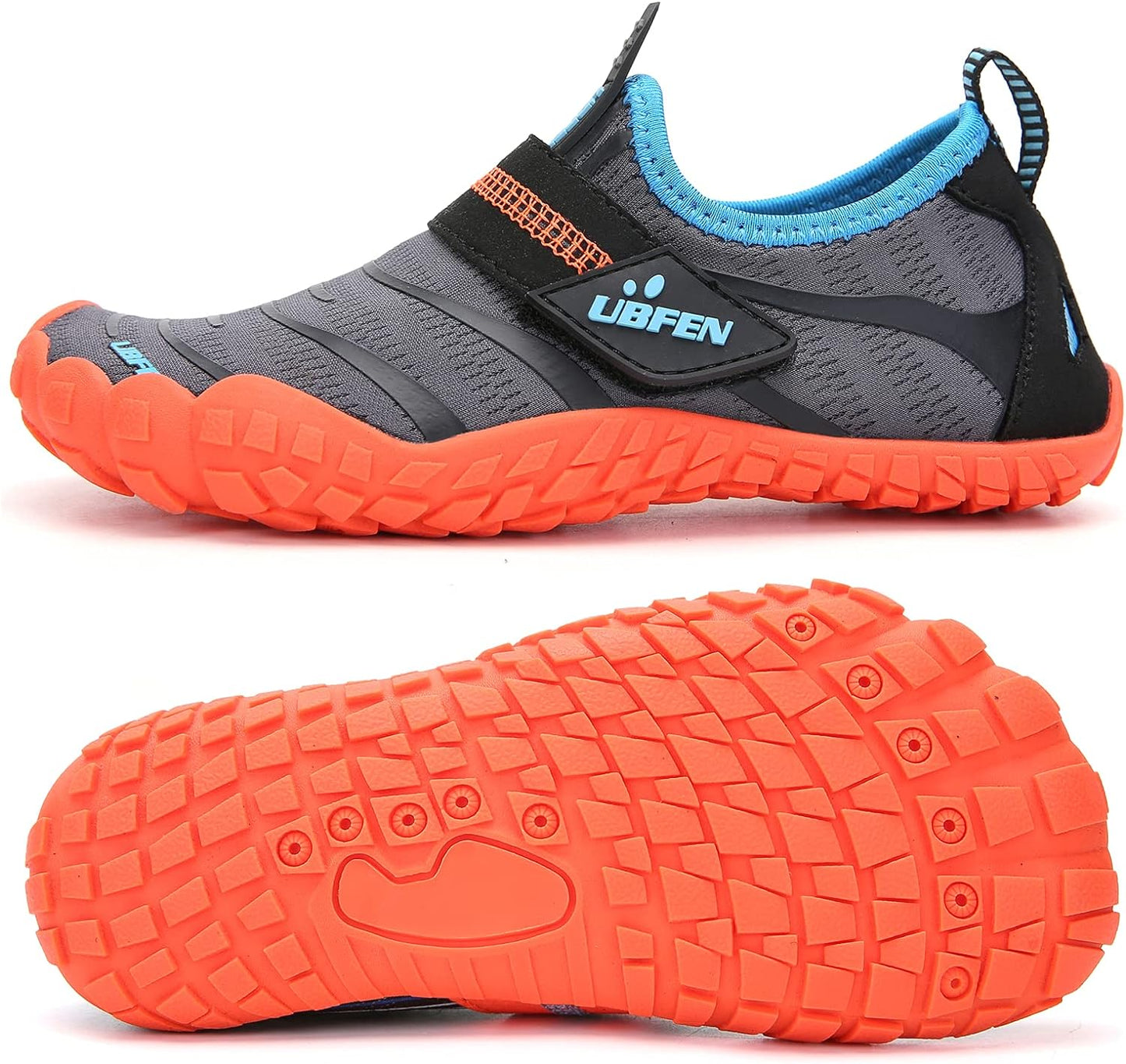 UBFEN Kids Water Shoes for Boys Girls Quick-Dry Swim Aqua Socks | Lightweight, Barefoot-Style, Perfect for Water Parks, Beach, Pool, Kayak, Creek Hiking, Camping, Toddler, Little Kid, Big Kid