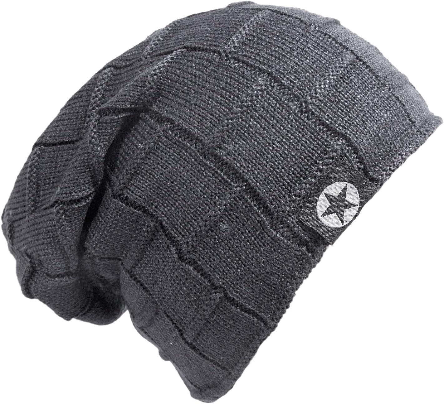 Senker Beanie Hat Winter Warm Cap Soft Thick Slouchy Knit Hats for Men and Women, B-Gray, One Size