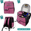Petami Dog Travel Bag Backpack, Airline Approved Dog Bags for Traveling, Puppy Diaper Bag Supplies, Pet Camping Essentials Hiking Accessories Dog Mom Gift, Food Container, Collapsible Bowls, Pink