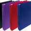 Better Office Products Flexible 3 Ring Poly Binder with Pocket, 1 Inch, Letter Size, 4 Pack-Red, Blue, Purple, and Black