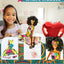 Maribel - Our Queens Black Doll Set - Brown/Black Afro Doll | Lovely 12.5" Dark Skin & Diversity Dolls - Vinyl Dolls for Girls with African Heritage Style Outfit and Movable Joints